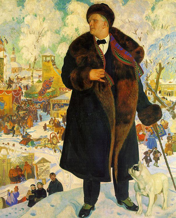 Boris Kustodiev Fiodor Shaliapin Norge oil painting art